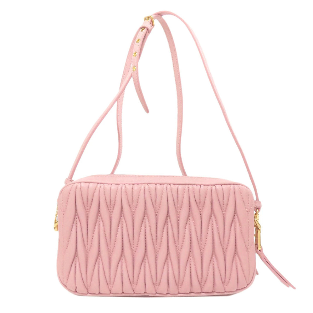 Miu Miu Matelasse Shoulder Calfskin Bag Black